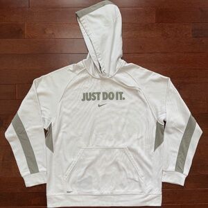 Nike Men's White "Just Do It" Hoodie
